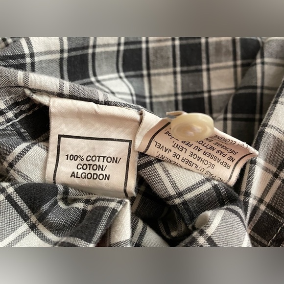 PEPE Mens 100% cotton shirt Long Sleeve Button Down Size XL Gray Plaid - Picture 5 of 13